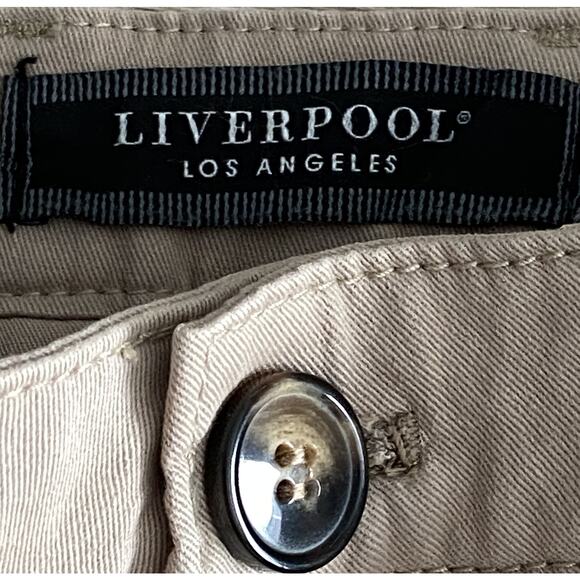 Liverpool Los Angeles Men's 30W Khaki Trouser Short Stretch Flat Front NEW - Picture 8 of 13